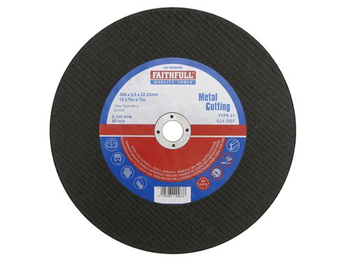 FAI Metal Cut Off Disc 300 x 3.5 x 22.23mm