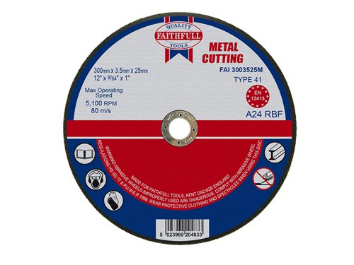 FAI Metal Cut Off Disc 300 x 3.5 x 25.4mm