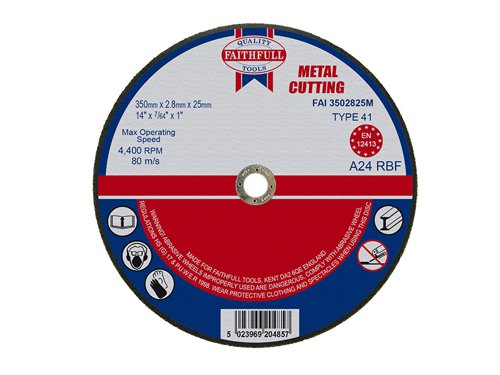 FAI Metal Cut Off Disc 355 x 2.8 x 25.4mm