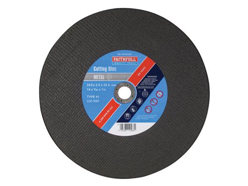 FAI3503525M Faithfull Metal Cut Off Disc 355 x 3.5 x 25.4mm