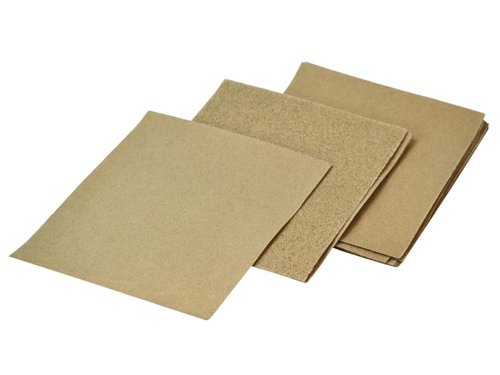 Faithfull Cork Block Glasspaper Sanding Sheets Assorted (Pack 10)