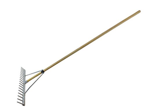 This Landscape Rake has a cast aluminium, 18 tooth head ideal for levelling sand and gravel.The 1.8M (72in) handle is made with FSC® 100% Certified Wood from well-managed forests.Width: 68cm (27in)Teeth: 18Handle: 1.8M FSC Wood