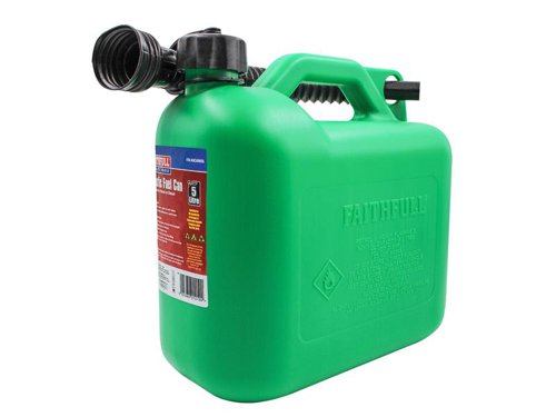 Faithfull Plastic Fuelxa0Canxa0Green 5 litre