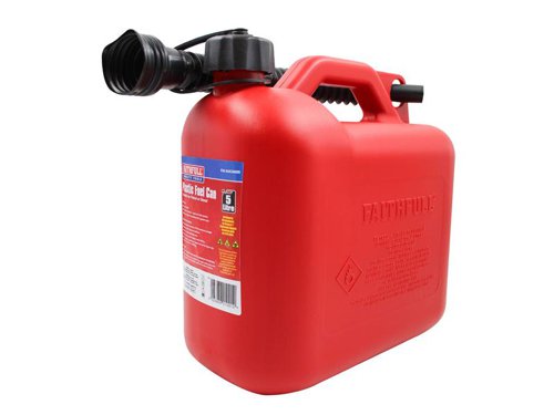 Faithfull Plastic Fuelxa0Canxa0Red 5 litre