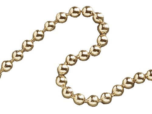 FAI Ball Chain Polished Brass 3.2mm x 10m