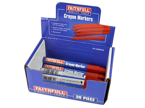 Faithfull Crayon Marker Red (CDU 30)