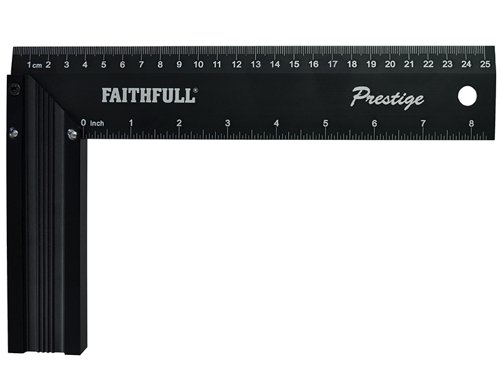 FAICS10CNC Faithfull Prestige Try Square Black Aluminium 250mm (10in)