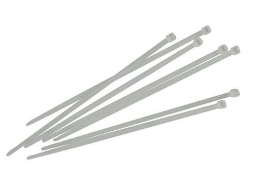 Faithfull Cable Ties White 3.6 x 150mm (Pack 100)