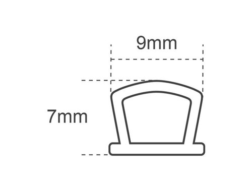 Faithfull Silicone Draught Excluder White 6M 9 x 7mm