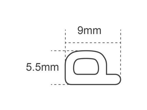 Faithfull EPDM Draught Excluder Brown 6M 9 x 5.5mm