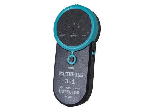 FAIDET31 Faithfull 3-in-1 Detector Stud  Metal & Live Wire