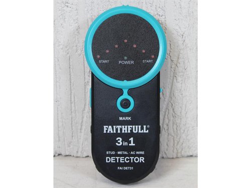 Faithfull 3-in-1 Detector Stud  Metal & Live Wire