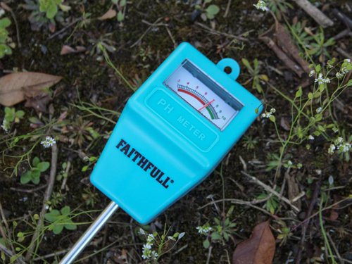 This Faithfull pH Meter is easy to use and an essential instrument for both the professional and keen gardening enthusiast, providing a quick, no fuss method of measuring the pH (acidity and alkalinity) value of soil.Knowing the pH value is very important and directly influences the health of plants, using this meter to provide an accurate reading will allow the pH level to be adjusted accordingly to best suit the plants being grown prior to planting.The meter can also be used to help identify the best growing environment, and area for growing outdoor plants, shrubs, vegetables, trees, and for improving, modifying soil in your garden.Features:Analogue needle Acid-Alkaline indicator.Accurate pH soil reading in 60 seconds.Ideal for fruit and vegetables.No batteries required.To change soil pH:A. To increase the pH value, lime should be added. Lime is a compound of calcium, or calcium and magnesium. Applied in the form of ground agricultural limestone, burnt lime or hydrated lime for the quickest result.B. To decrease the pH value use either aluminium sulphate or sulphur. Aluminium sulphate is the quickest acting as it will increase the acidity as soon as it dissolves into the soil.Quantities of additives will vary depending on the type of soil, consult a gardening book or professional gardener if further advice is needed.