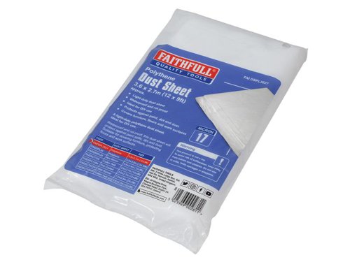 FAI Light-Duty Polythene Dust Sheet 3.6 x 2.7m