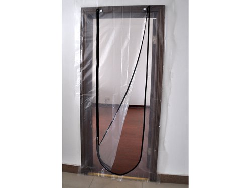 The Faithfull Door Dust Sealer is a re-usable dust screen door which isolates the working area, sealing in dust and odour. Ideal for decorating, it has a zipper on both sides and is supplied with mounting tape.Specifications:Overall size: 112 x 220cm.Door opening: 68 x 190cm.