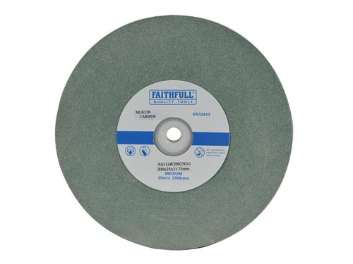 Faithfull General Purpose Grinding Wheel 200 x 25mm Green Grit