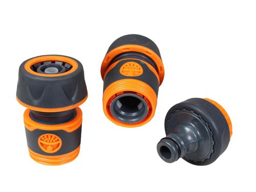 This Faithfull Plastic Hose Fittings Kit is suitable for use with all 19.25mm (3/4in) bore garden or builder's hose. The kit contains the 3 most popular hose fittings and is ideal for watering tasks around the home, garden and building site.Manufactured from tough ABS plastic, it has a TPR soft grip coating that provides a comfortable non-slip grip for easy connection/disconnection even when wet. The hose connectors have a 3-point fixing system that provides a strong watertight seal. The push fit, pull back quick-release mechanism enables accessories to be securely attached and disconnected in seconds.Suitable for use with FAIHOSE30B34 30M reinforced builder's hose and all 19.25mm (3/4in) bore hoses from other brands.Kit includes:1 x 3/4in Dual Tap Connector1 x 3/4in Water Stop Hose Connector1 x 3/4in Hose Connector