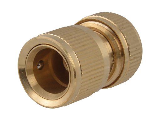 Female Hose Connector 1/2in, a popular quick-release brass water hose fitting for use around the garden. Manufactured from high-quality brass and suitable for use with all 1/2in bore garden hoses and compatible with all other UK hose fittings.