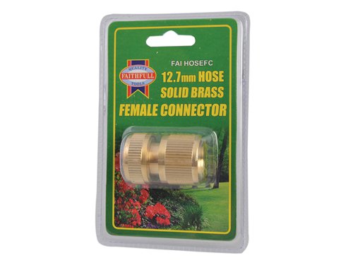 Faithfull Brass Female Hose Connector 12.5mm (1/2in)