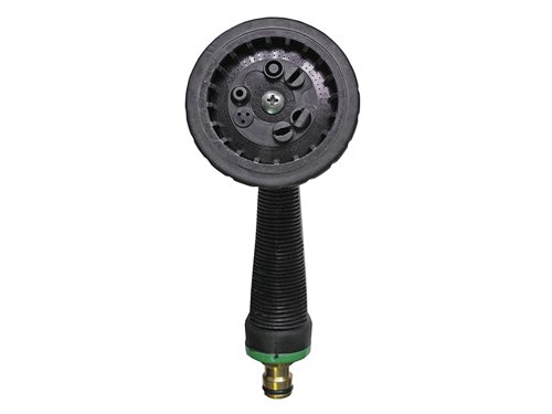 The Faithfull Garden Spray Gun delivers nine patterns - cone, fan, flat, angle, jet, mist, soaker, shower and quad. By turning the front facing selector nozzle to one of nine positions.The gun features a comfort grip handle and a brass male connector.