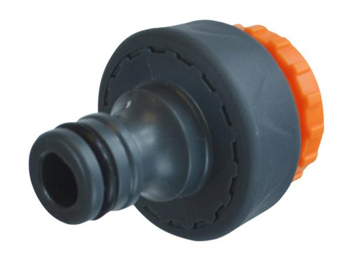 This Faithfull Plastic Tap Connector adapts your threaded garden tap to accept standard quick-release push fit hose fittings. Suitable for use with 3/4in & 1/2in BSP threaded taps.Manufactured from tough ABS plastic with a TPR soft grip coating that provides a comfortable non-slip grip for easy connection/disconnection even when wet.Male connector compatible with all standard UK fittings.1 x Display Box of 30 Faithfull Plastic Tap Hose Connectors 1/2 & 3/4in.