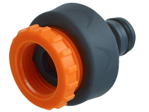 This Faithfull Plastic Tap Connector adapts your threaded garden tap to accept standard quick-release push fit hose fittings. Suitable for use with 3/4in & 1/2in BSP threaded taps.Manufactured from tough ABS plastic with a TPR soft grip coating that provides a comfortable non-slip grip for easy connection/disconnection even when wet.Male connector compatible with all standard UK fittings.1 x Display Box of 30 Faithfull Plastic Tap Hose Connectors 1/2 & 3/4in.