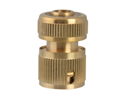 Female Water Stop Hose Connector 1/2in.A popular quick-release brass water hose fitting for use around the garden.Manufactured from high-quality brass.Suitable for use with all 1/2in bore garden hoses and compatible with all other UK water fittings. It allows fittings to be attached or removed without turning off the water source.