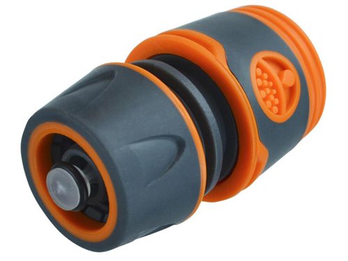 The Faithfull Plastic Waterstop Connector is ideal for use at the end of a hose run where a nozzle, gun or sprinkler is to be connected. Their internal non-return valve ensures that the water stops flowing once they are disconnected or when there is no accessory attached. This permits the user to change accessories and remain dry, and helps prevent water from being wasted.Manufactured from tough ABS plastic with a TPR soft grip coating that provides a comfortable non-slip grip for easy connection/disconnection even when wet. Hose connectors have a three-point fixing system that provides a strong watertight seal and a push fit, pull back quick-release mechanism, that enables accessories to be securely attached and disconnected in seconds.1 x Display Box of 30 Faithfull Plastic Water Stop Hose Connectors 1/2in.