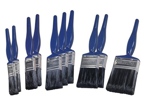 These Faithfull Utility Paint Brushes are made from 100% synthetic filaments and are suitable for use with all types of paint.The brushes feature a rust-resistant ferrule and a contoured handle for greater user comfort.The Faithfull Utility Paint Brush Set contains the following sizes:2 x 19mm (3/4in) Brushes2 x 25mm (1in) Brushes3 x 38mm (1.1/2in) Brushes2 x 50mm (2in) Brushes1 x 75mm (3in) Brush