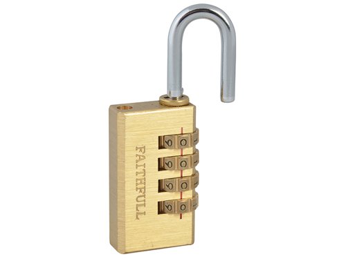 FAI Brass Combination Padlock 28mm