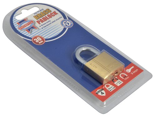 FAI Brass Padlock 30mm 3 Keys