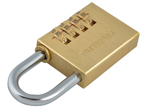 FAI Brass Combination Padlock 38mm