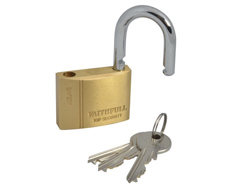 FAI Brass Padlock 50mm 3 Keys