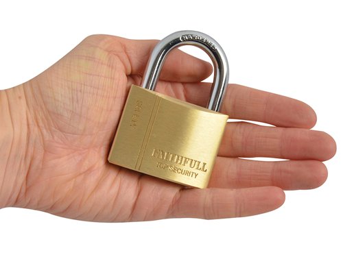 FAI Brass Padlock 50mm 3 Keys