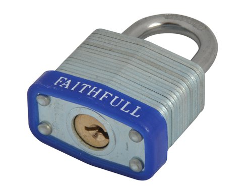 FAI Laminated Steel Padlock 30mm 3 Keys