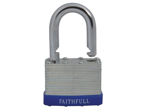 FAI Laminated Steel Padlock 50mm 3 Keys