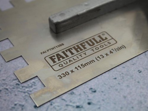 Faithfull Prestige Notched Trowel 330 x 115mm (13 x 4.1/2in) 10mm Notch