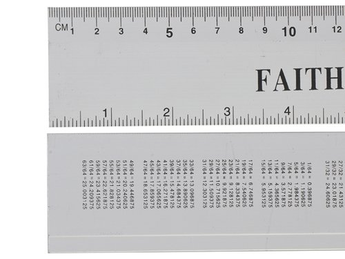 FAIRULE300 Faithfull Aluminium Rule 300mm / 12in