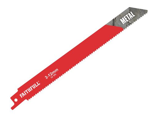 Faithfull S1118BF Sabre Saw Blade Metal 200mm 10 TPI (Pack of 5)