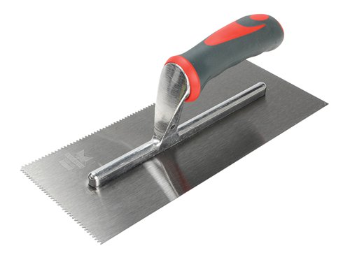 FAI Notched Trowel V 3mm Soft Grip Handle 11 x 4.1/2in