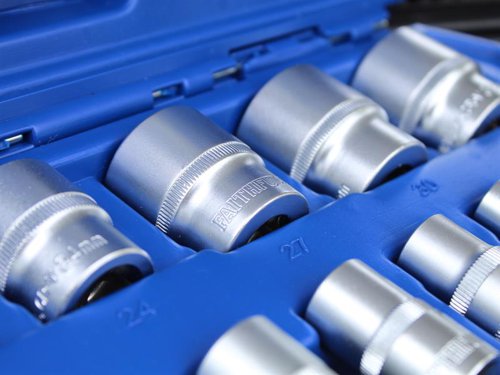 FAI 1/2in Drive Socket Set, 22 Piece