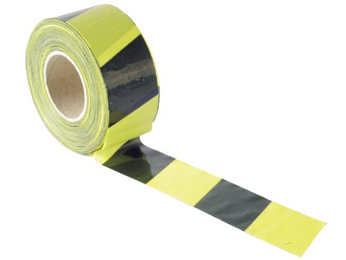 FAI Barrier Tape 70mm x 500m Black & Yellow