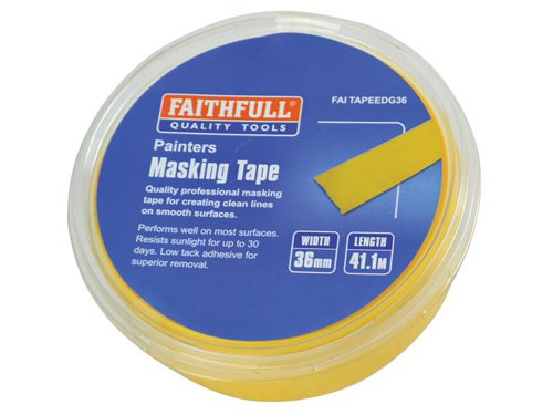 FAITAPEEDG36 Faithfull Edge Masking Tape 36mm x 41.1m