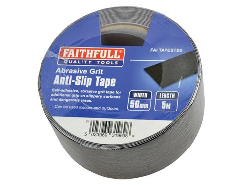 FAITAPESTB5 Faithfull Anti-Slip Tape 50mm x 5m Black