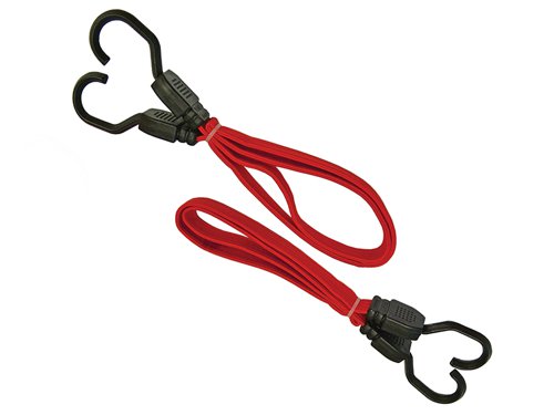 FAI Flat Bungee Cord 76cm (30in) Red 2 Piece