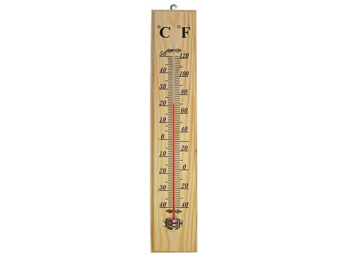 Faithfull Wall Thermometer - Wood 400mm
