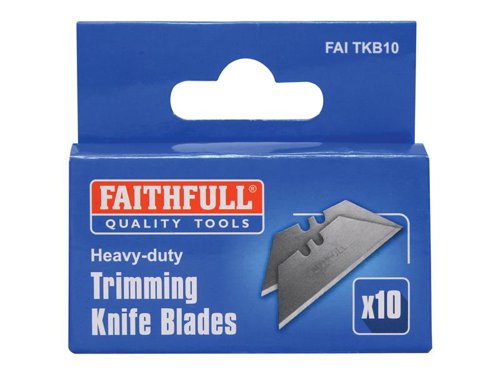 FAITKB10 Faithfull Heavy-Duty Trimming Knife Blades (Dispenser 10)