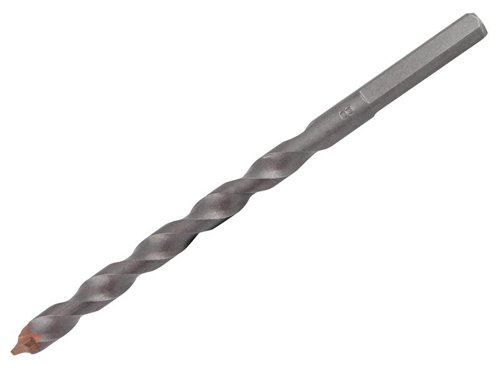 The Faithfull tile max drill bits have a newly designed and unique asymmetric tip which has been diamond ground from the best quality tungsten. This enables the user to drill through a wide range of materials such as: PEl 5 class porcelain, ceramics, fine stoneware, marble, concrete, engineering brick and even granite.The asymmetric drill design reduces resistance by 25%, ensuring that there is no wandering on start of drilling. There is also less chance of cracking or chipping (dependent on tile type) which leads to a perfectly formed round hole.The low stress, high temperature brazing method used to attach the tip to the shank ensures that it remains attached under the most extreme drilling conditions. The ingenious triangular shaped shank guarantees no slip rotation in the drill chuck and the deep and wide fluting is able to cope with the maximum amount of spoil removal.The Faithfull FAITM8120 has the following dimensions:Size: 8 x 120mm.
