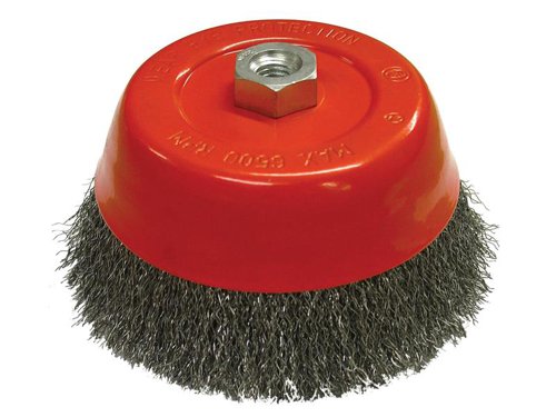 Faithfull Wire Cup Brush 150mm M14x2, 0.30mm Steel Wire