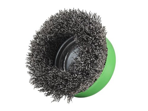 Faithfull X-LOCK Wire Cup Brush 75mm M14x2, 0.30mm Stainless Steel Wire